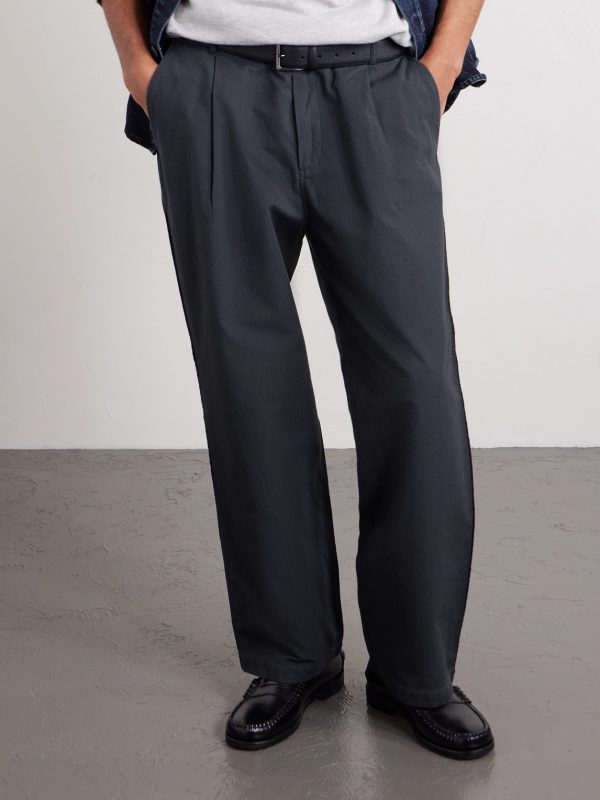 Wide-Leg Cotton Trousers - FR
