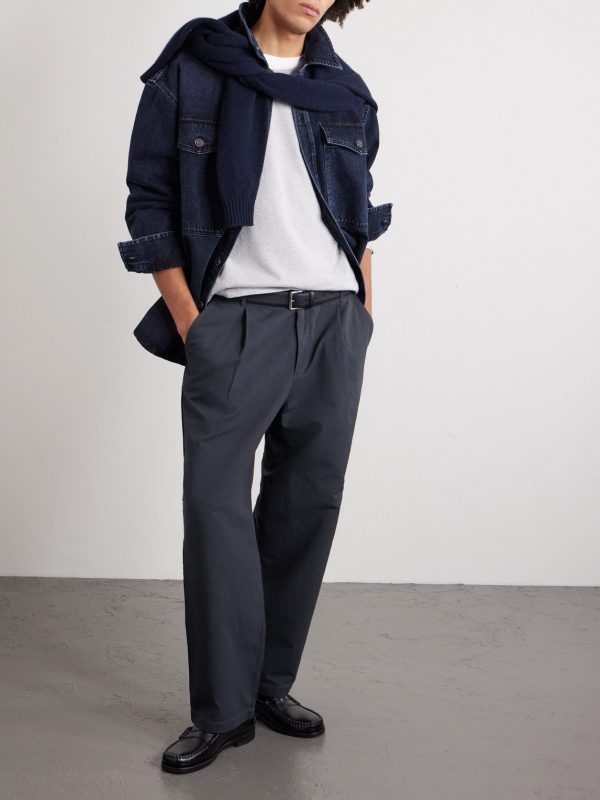 Wide-Leg Cotton Trousers - OU