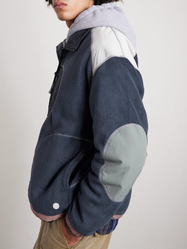 Curve Shell-Trimmed Fleece Jacket - CU