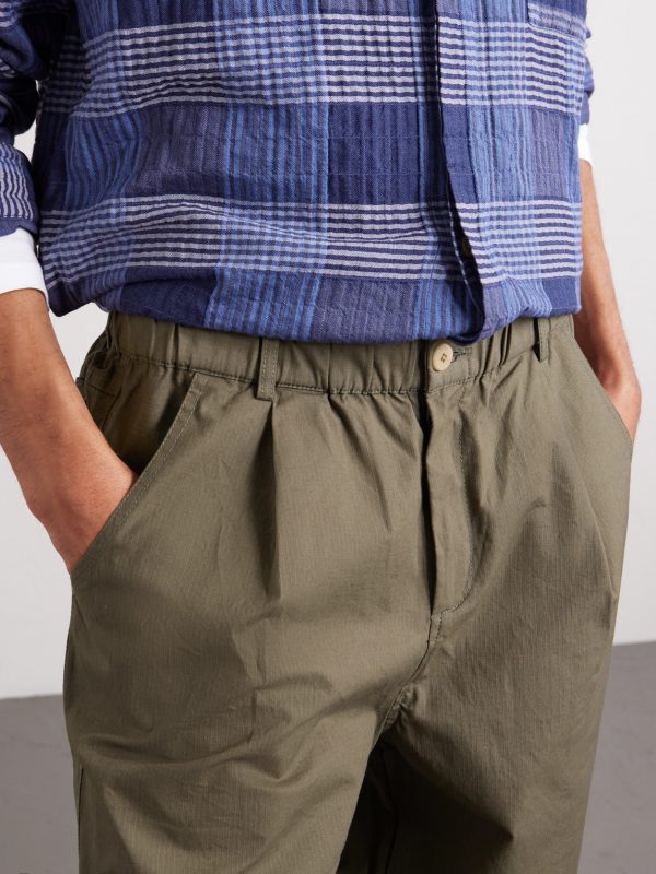 Straight-Leg Cotton-Blend Ripstop Trousers - CU