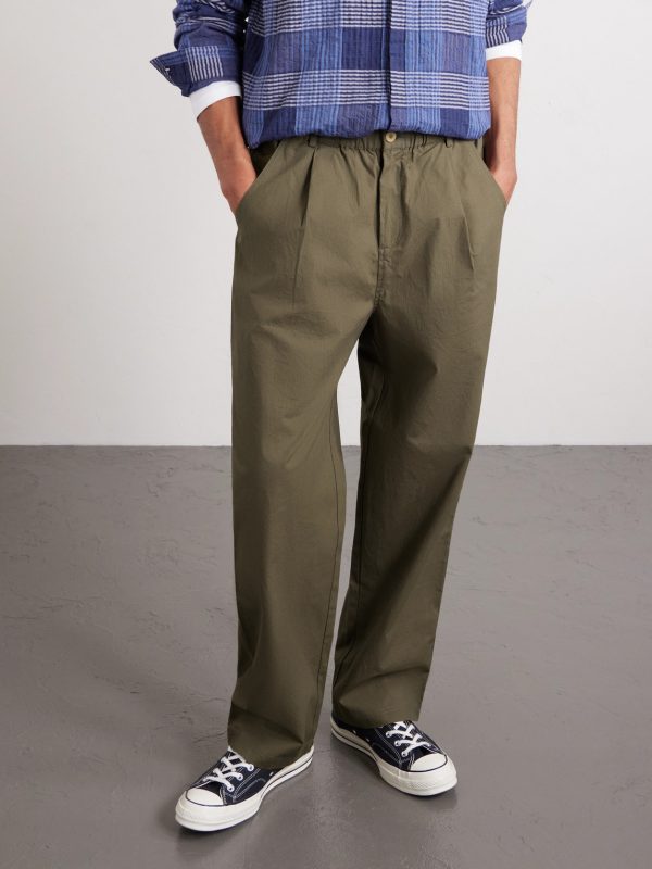 Straight-Leg Cotton-Blend Ripstop Trousers - FR