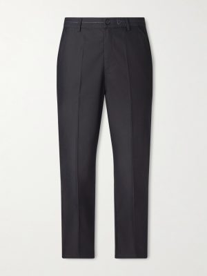 Slim-Fit Cotton-Blend Trousers