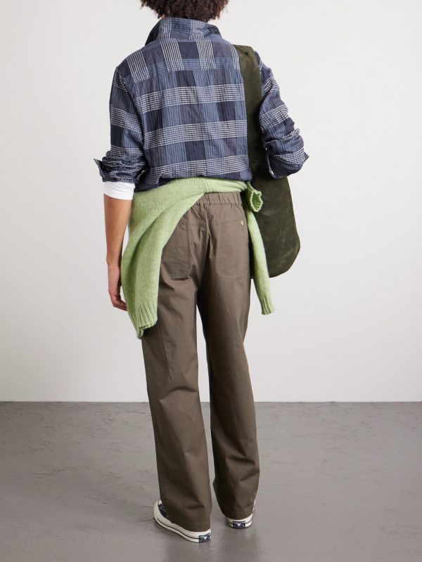 Patch Checked Cotton-Blend Shirt - BK