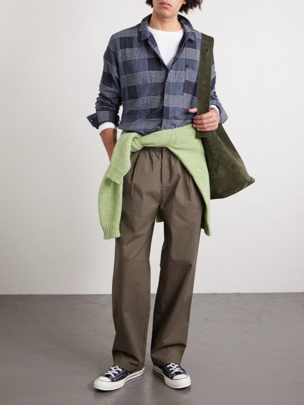 Patch Checked Cotton-Blend Shirt - OU