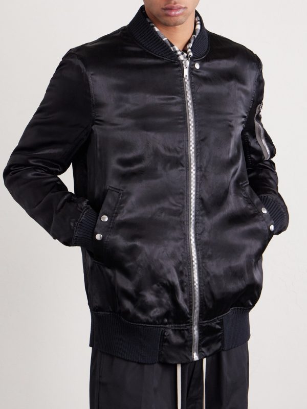 Classic Flight Satin Bomber Jacket - FR Classic Flight Satin Bomber Jacket - FR