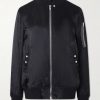 Classic Flight Satin Bomber Jacket Classic Flight Satin Bomber Jacket