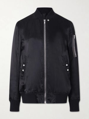 Classic Flight Satin Bomber Jacket Classic Flight Satin Bomber Jacket