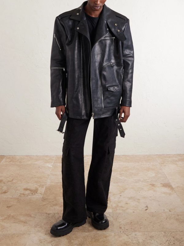 Jumbo Bauhaus Stooges Oversized Leather Jacket - OU