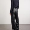 Geth Wide-Leg Full-Grain Leather Trousers - BK Geth Wide-Leg Full-Grain Leather Trousers - BK
