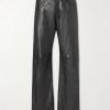 Geth Wide-Leg Full-Grain Leather Trousers Geth Wide-Leg Full-Grain Leather Trousers