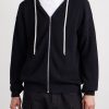 Ribbed Virgin Wool Zip-Up Hoodie - FR Ribbed Virgin Wool Zip-Up Hoodie - FR