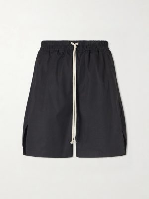 Straight-Leg Cotton-Blend Poplin Shorts