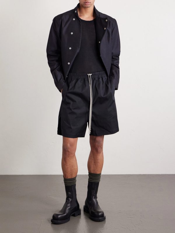 Straight-Leg Cotton-Blend Poplin Shorts - OU Straight-Leg Cotton-Blend Poplin Shorts - OU