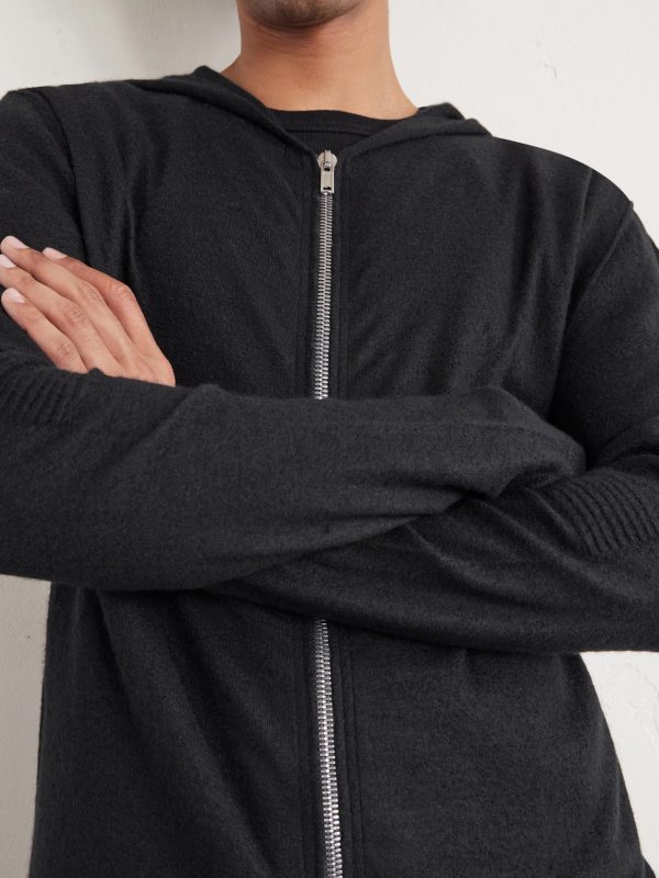 Boiled-Cashmere Zip-Up Hoodie - CU Boiled-Cashmere Zip-Up Hoodie - CU