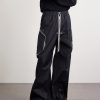 Heizer Belas Wide-Leg Cotton-Blend Poplin Drawstring Cargo Trousers - FR Heizer Belas Wide-Leg Cotton-Blend Poplin Drawstring Cargo Trousers - FR