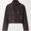 Temple Heizer Mac Oversized Cotton-Blend Satin Jacket Temple Heizer Mac Oversized Cotton-Blend Satin Jacket