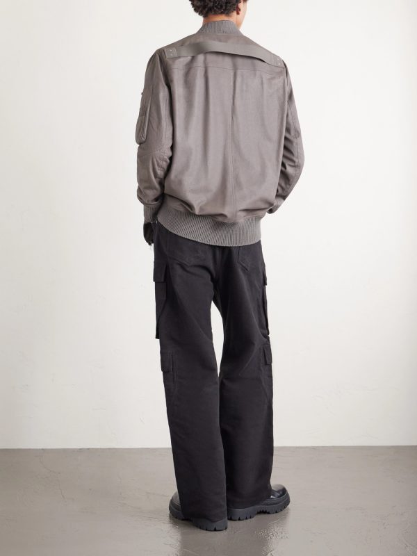 Leather Bomber Jacket - BK Leather Bomber Jacket - BK