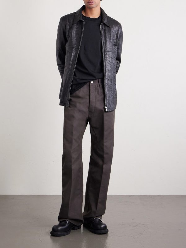 Geth Straight-Leg Organic Cotton-Blend Canvas Trousers - OU
