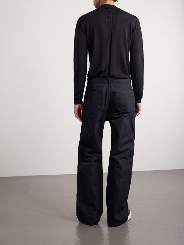 Geth Straight-Leg Cotton-Blend Canvas Cargo Trousers - BK Geth Straight-Leg Cotton-Blend Canvas Cargo Trousers - BK
