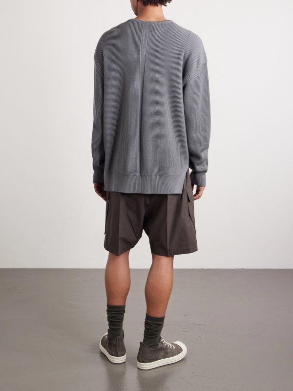 Jumbo Ribbed Virgin Wool Sweater - BK Jumbo Ribbed Virgin Wool Sweater - BK