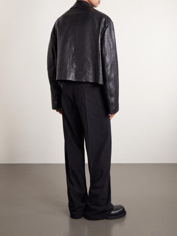 Temple Heizer Mac Textured-Leather Jacket - BK Temple Heizer Mac Textured-Leather Jacket - BK