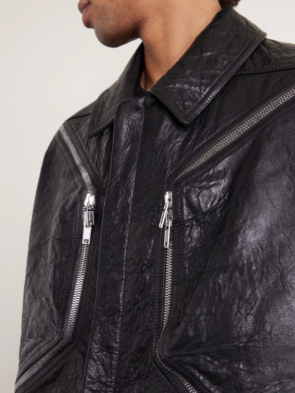 Temple Heizer Mac Textured-Leather Jacket - CU Temple Heizer Mac Textured-Leather Jacket - CU