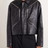 Temple Heizer Mac Textured-Leather Jacket - FR Temple Heizer Mac Textured-Leather Jacket - FR