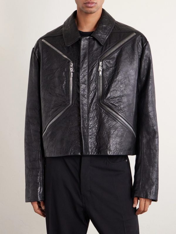 Temple Heizer Mac Textured-Leather Jacket - FR Temple Heizer Mac Textured-Leather Jacket - FR