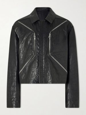 Temple Heizer Mac Textured-Leather Jacket Temple Heizer Mac Textured-Leather Jacket