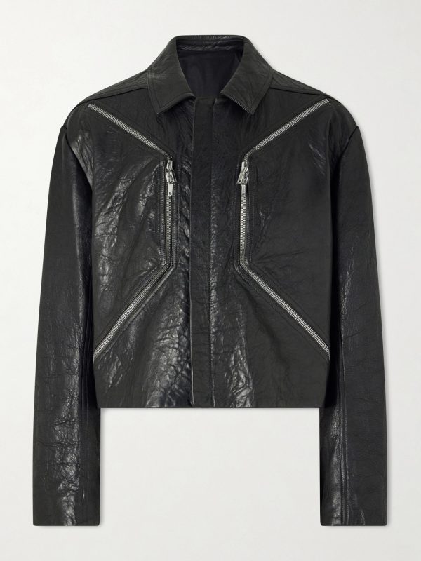 Temple Heizer Mac Textured-Leather Jacket Temple Heizer Mac Textured-Leather Jacket