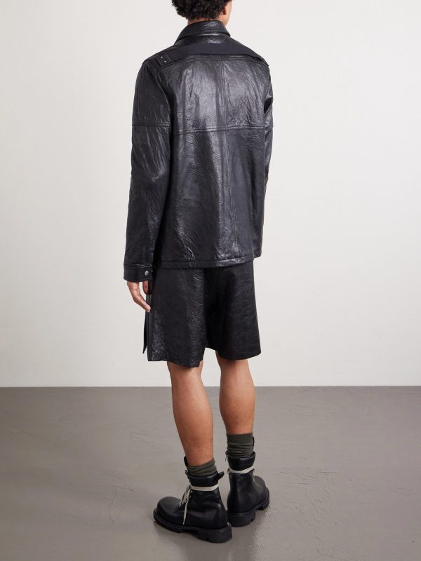 Brad Textured Leather Jacket - BK Brad Textured Leather Jacket - BK
