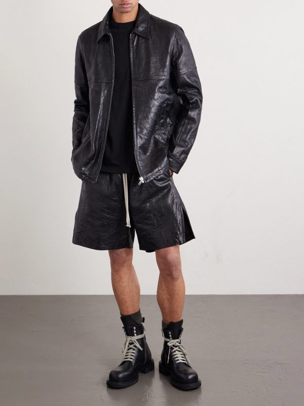 Brad Textured Leather Jacket - OU Brad Textured Leather Jacket - OU