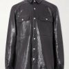 Textured Leather Overshirt Textured Leather Overshirt