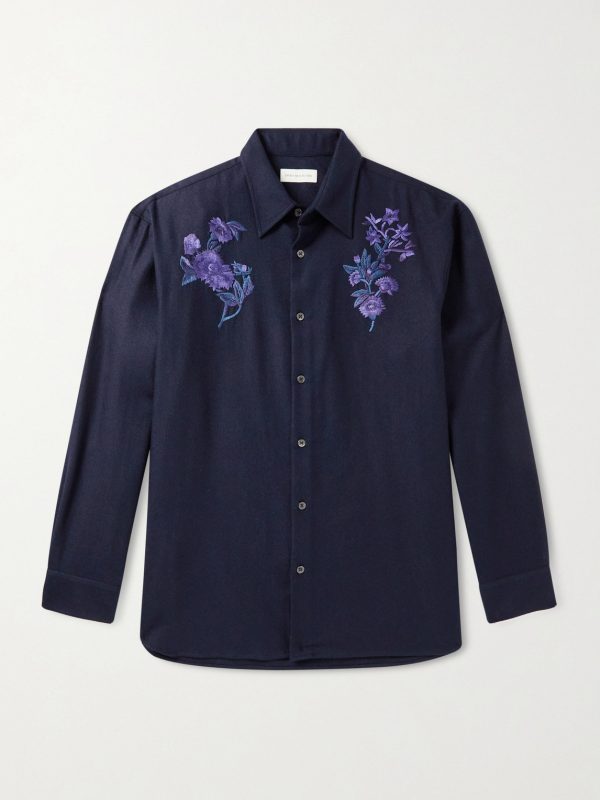 Embroidered Wool-Flannel Shirt Embroidered Wool-Flannel Shirt