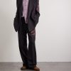 Double-Breasted Embroidered Wool-Flannel Blazer - OU Double-Breasted Embroidered Wool-Flannel Blazer - OU