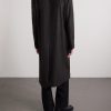 Double-Breasted Embroidered Wool-Flannel Coat - BK Double-Breasted Embroidered Wool-Flannel Coat - BK