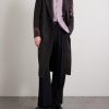 Double-Breasted Embroidered Wool-Flannel Coat - OU Double-Breasted Embroidered Wool-Flannel Coat - OU