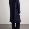 Double-Breasted Embroidered Wool-Flannel Coat - BK Double-Breasted Embroidered Wool-Flannel Coat - BK