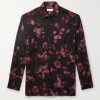 Floral-Print Crepe Shirt