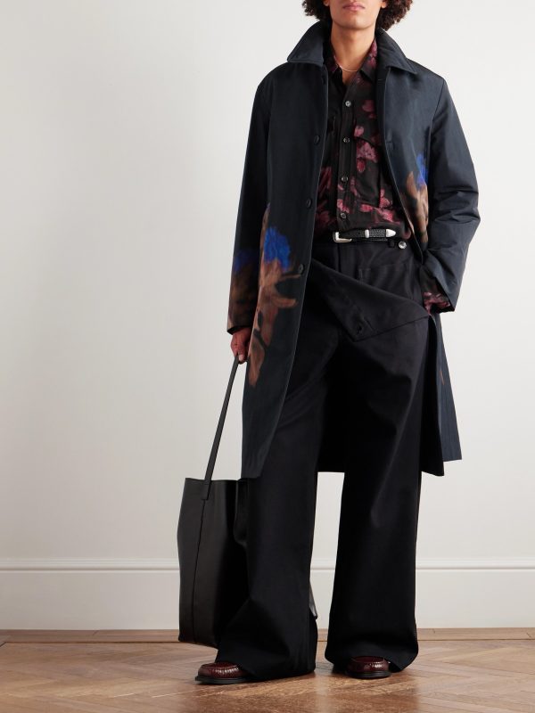 Floral-Print Crepe Shirt - OU