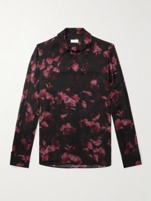 Oversized Floral-Print Crepe Shirt Oversized Floral-Print Crepe Shirt