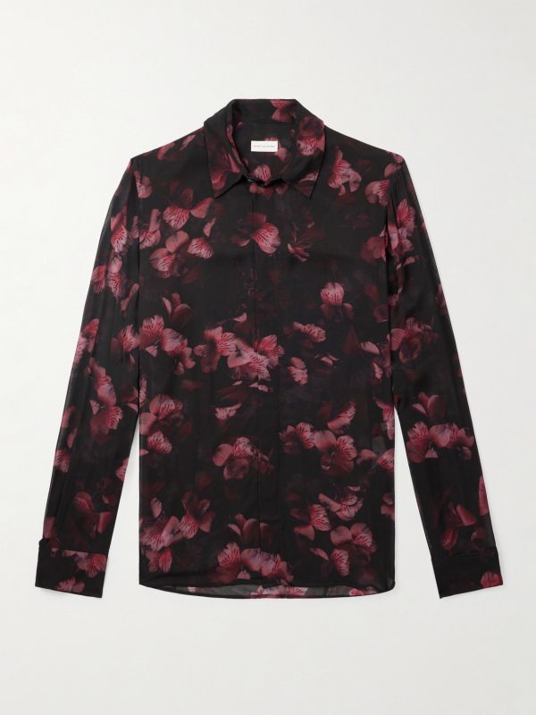 Oversized Floral-Print Crepe Shirt Oversized Floral-Print Crepe Shirt