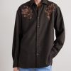 Embroidered Wool-Flannel Shirt - FR Embroidered Wool-Flannel Shirt - FR