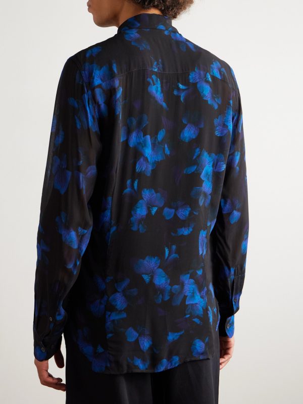 Floral-Print Crepe Shirt - BK