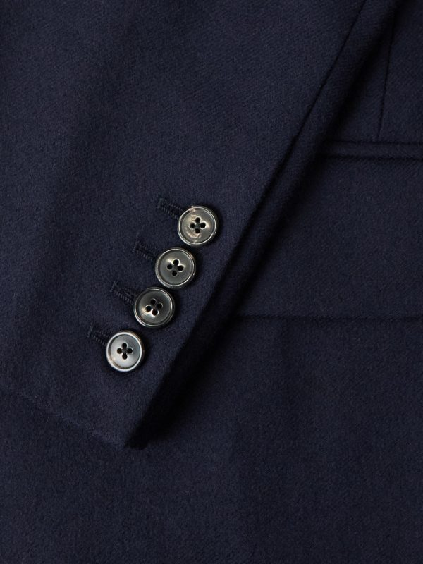 Double-Breasted Embroidered Wool-Flannel Blazer - CU
