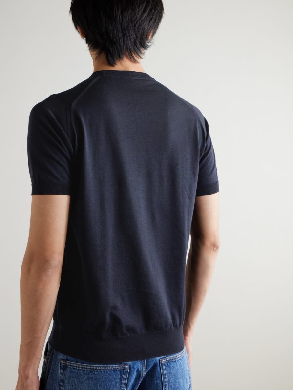 Hilcote Merino Wool and Sea Island Cotton-Blend T-Shirt - BK Hilcote Merino Wool and Sea Island Cotton-Blend T-Shirt - BK