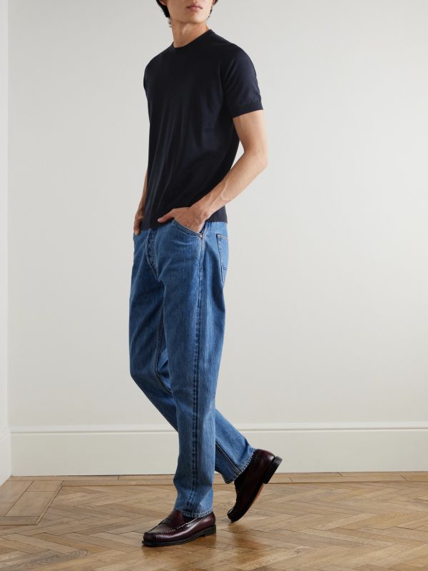 Hilcote Merino Wool and Sea Island Cotton-Blend T-Shirt - OU Hilcote Merino Wool and Sea Island Cotton-Blend T-Shirt - OU