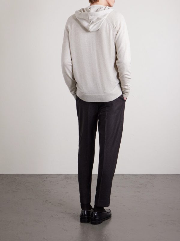Carty Merino Wool Zip-Up Hoodie - BK