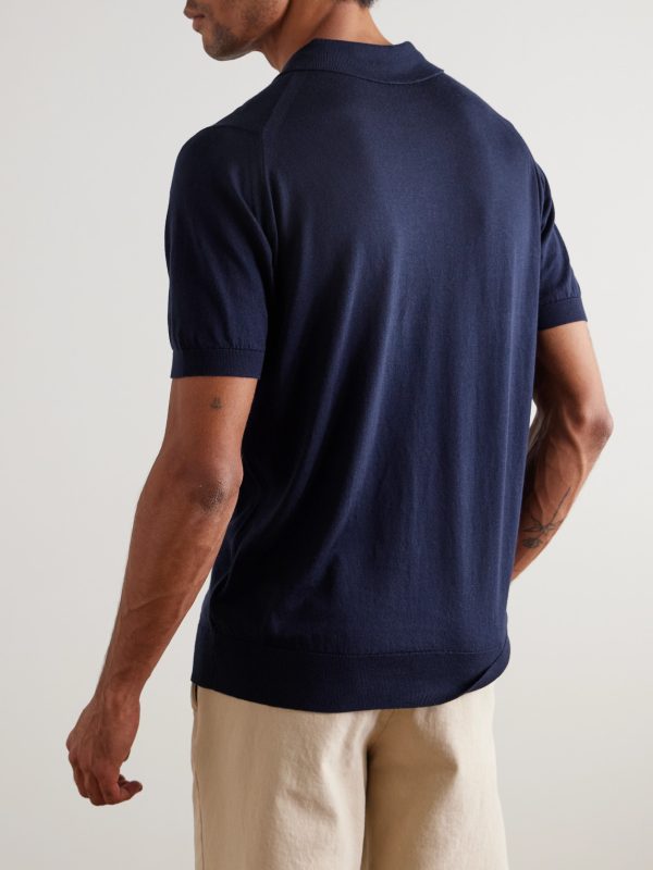 Cotton and Cashmere-Blend Polo Shirt - BK