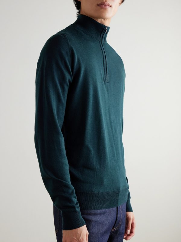 Tapton Slim-Fit Merino Wool Half-Zip Sweater - FR
